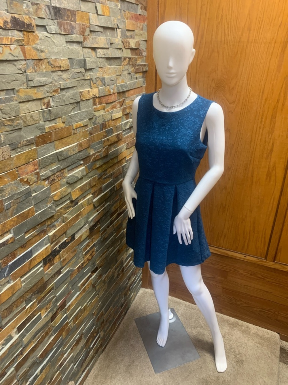 Forever 21 Navy Lace Overlay Dress